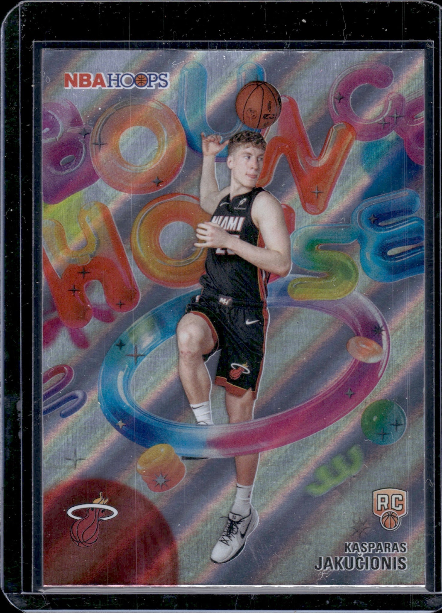 2025-26 Hoops #BH-23 Kasparas Jakučionis Bounce House Rainbow