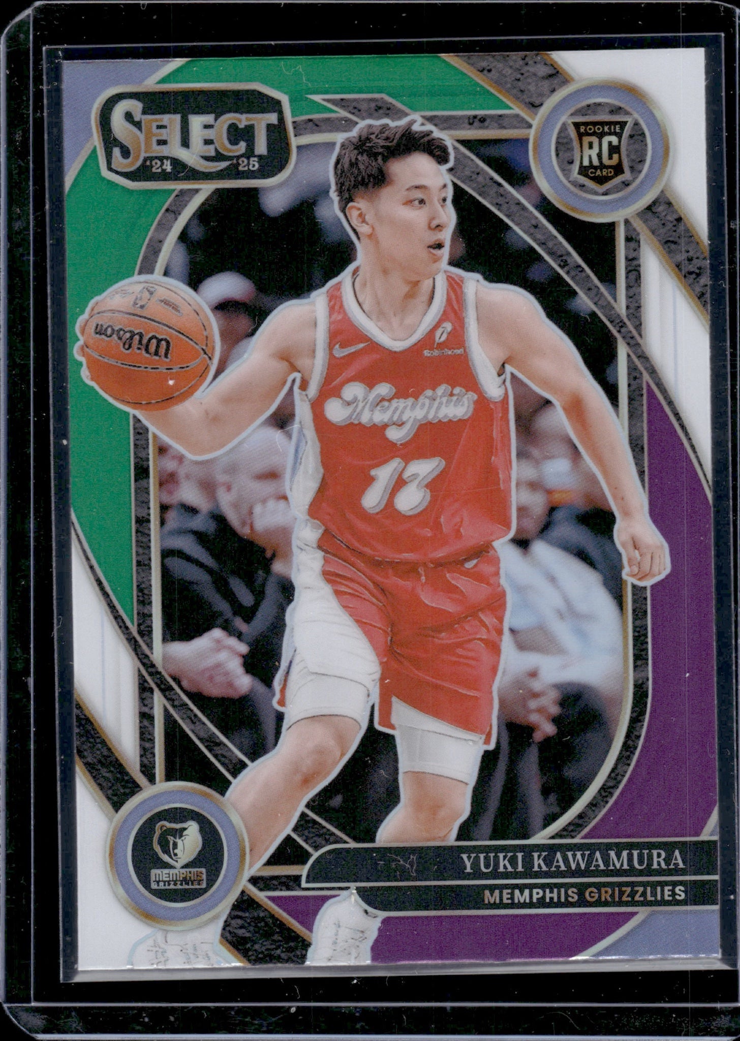 2024-25 Panini Select #287 Yuki Kawamura Pink Cracked Ice Prizm #/99