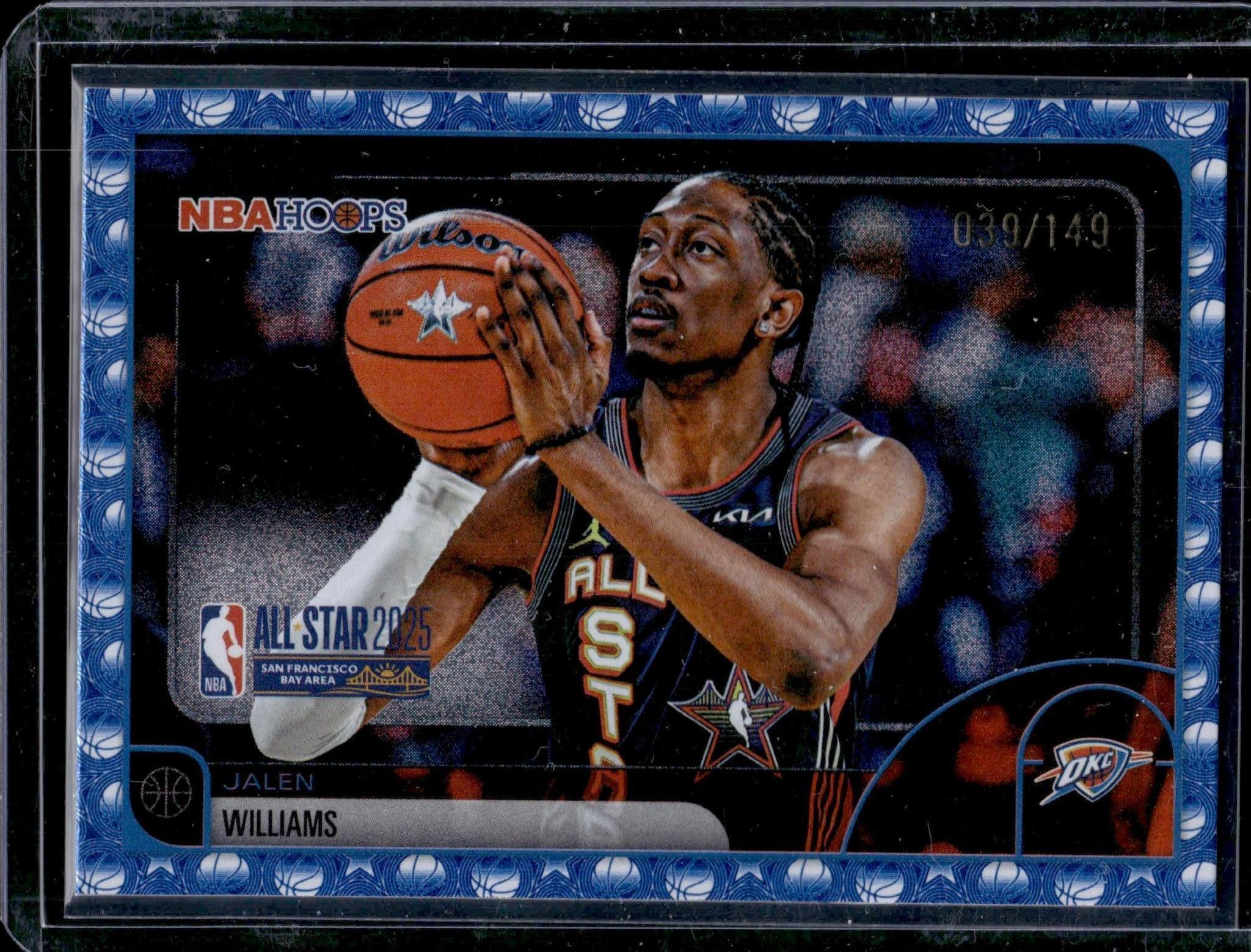 2025-26 Hoops #285 Jalen Williams Pixel Burst Blue #/149