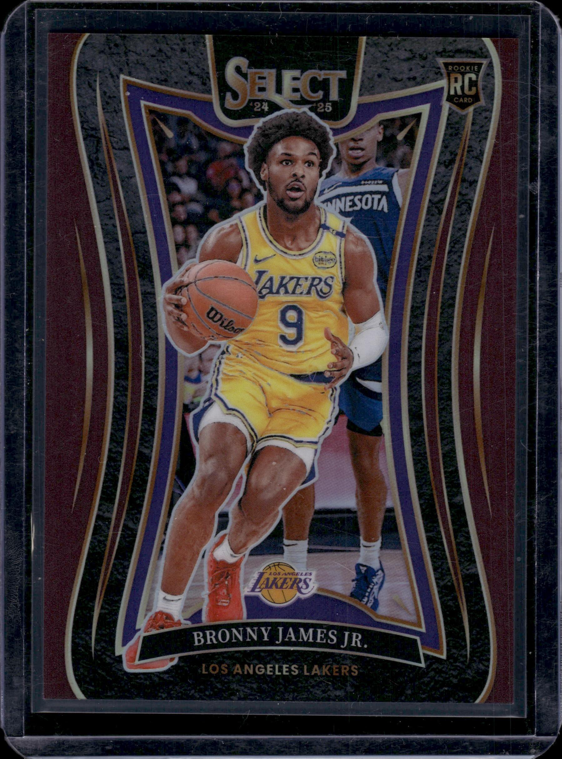 2024-25 Panini Select #369 Bronny James Jr. Maroon Prizm #/85