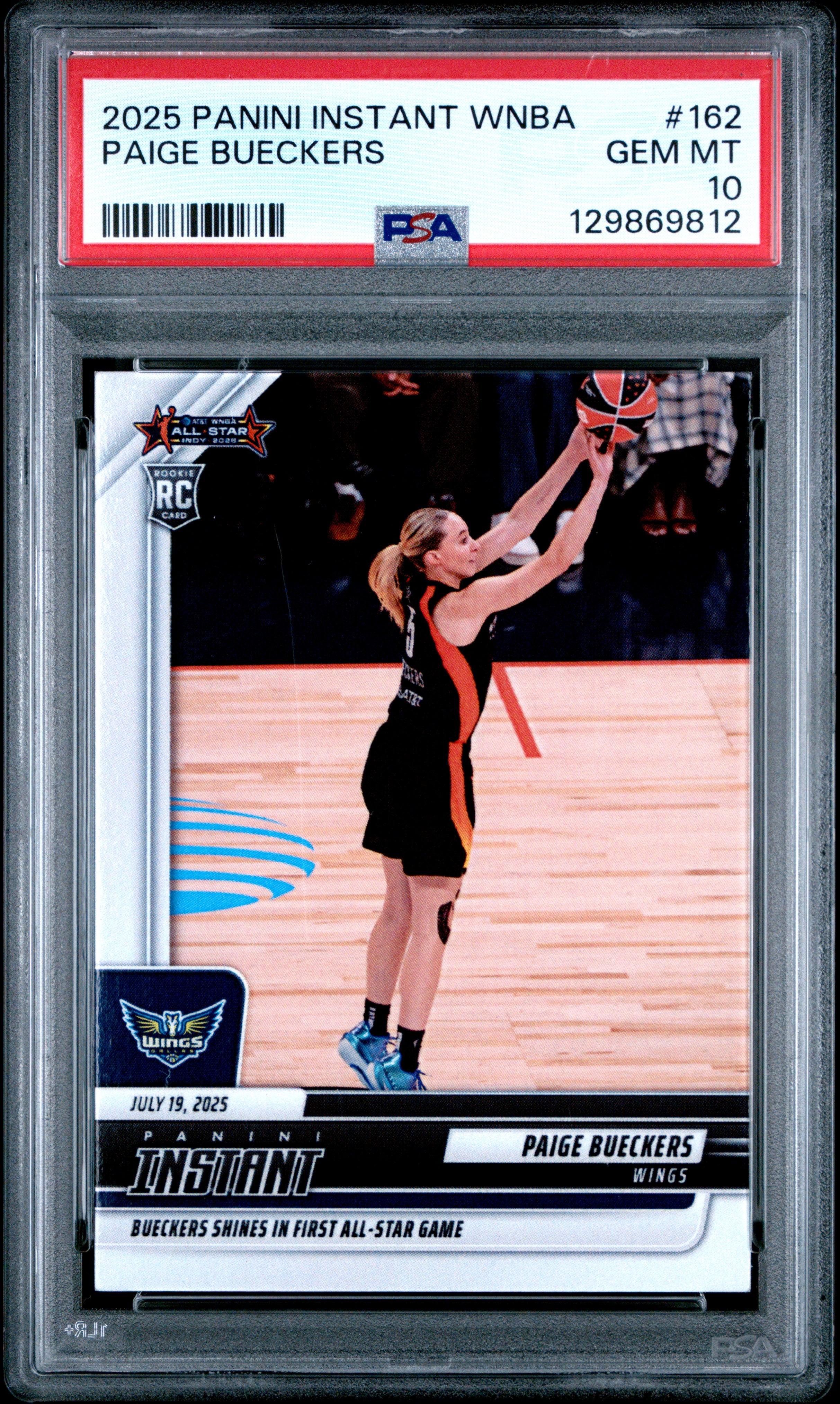 2025 Panini Instant WNBA #162 Paige Bueckers PSA 10