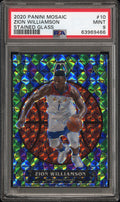 2020-21 Panini Mosaic #10 Zion Williamson Stained Glass PSA 9