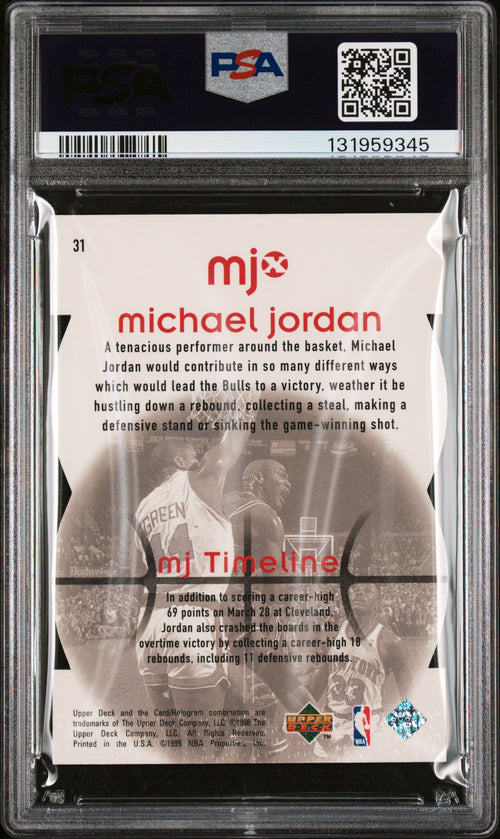 1998 Upper Deck MJx #31 Michael Jordan Timepieces Red PSA 8 #/2300