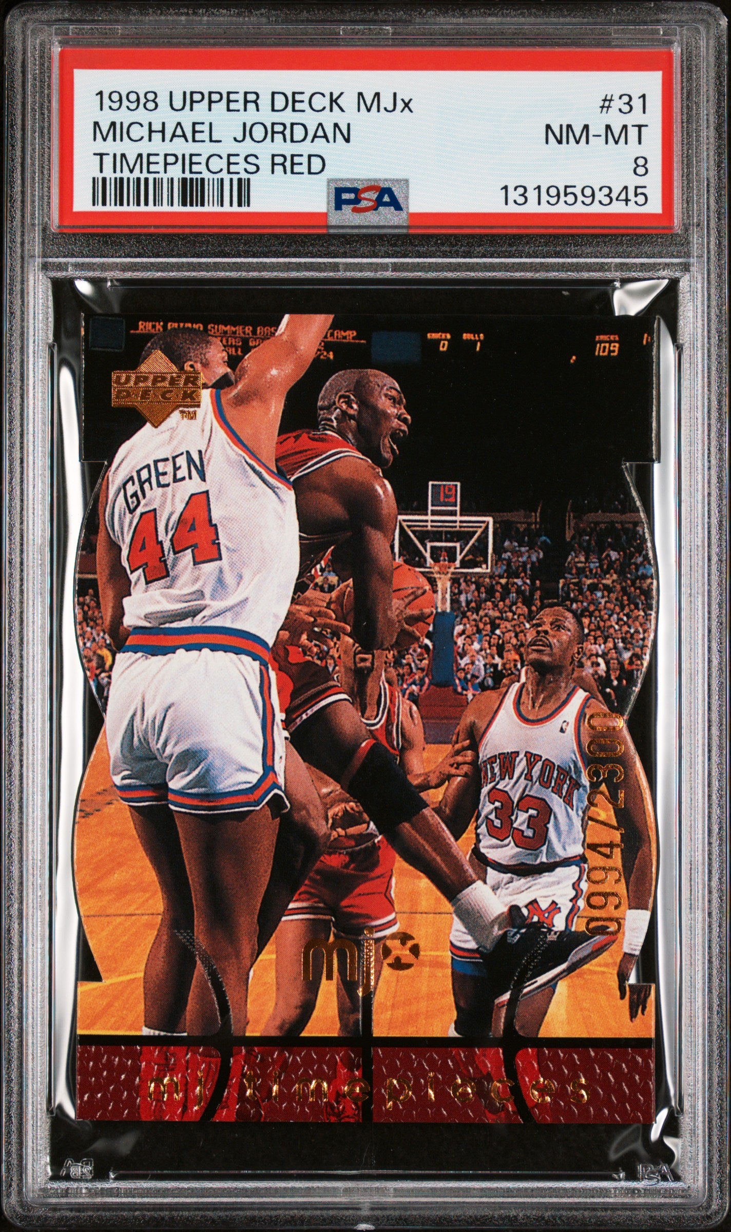 1998 Upper Deck MJx #31 Michael Jordan Timepieces Red PSA 8 #/2300
