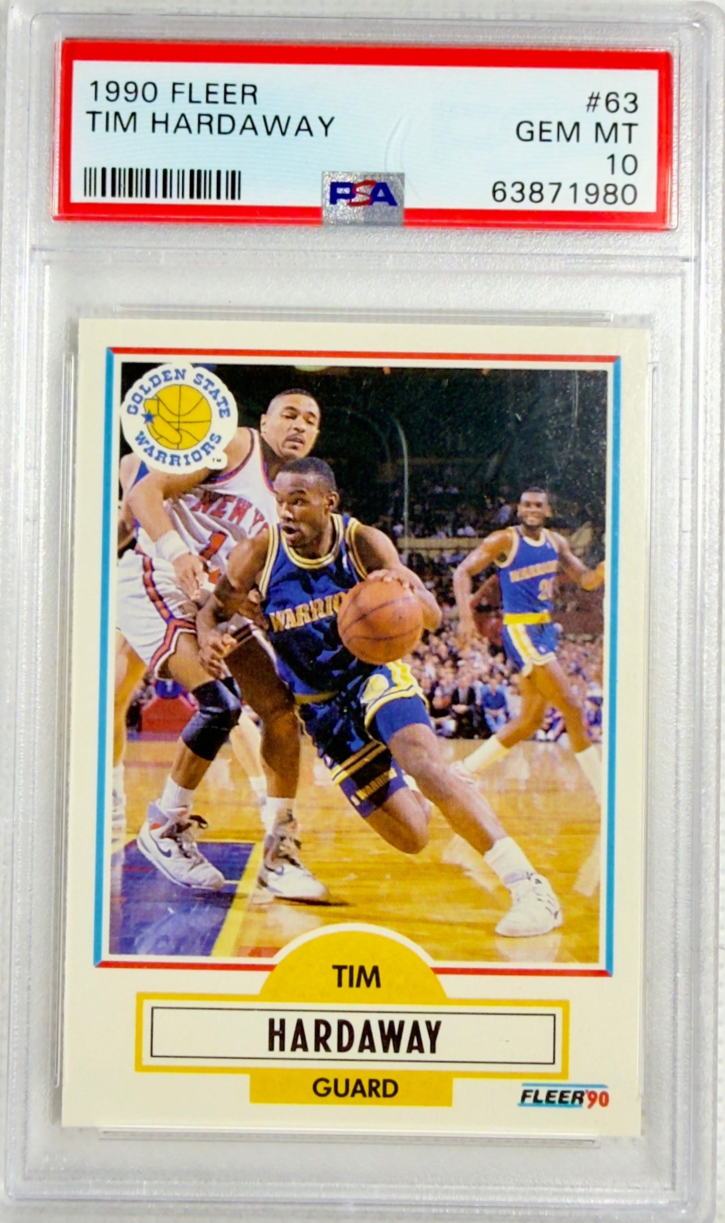 1990-91 Fleer #63 Tim Hardaway PSA 10