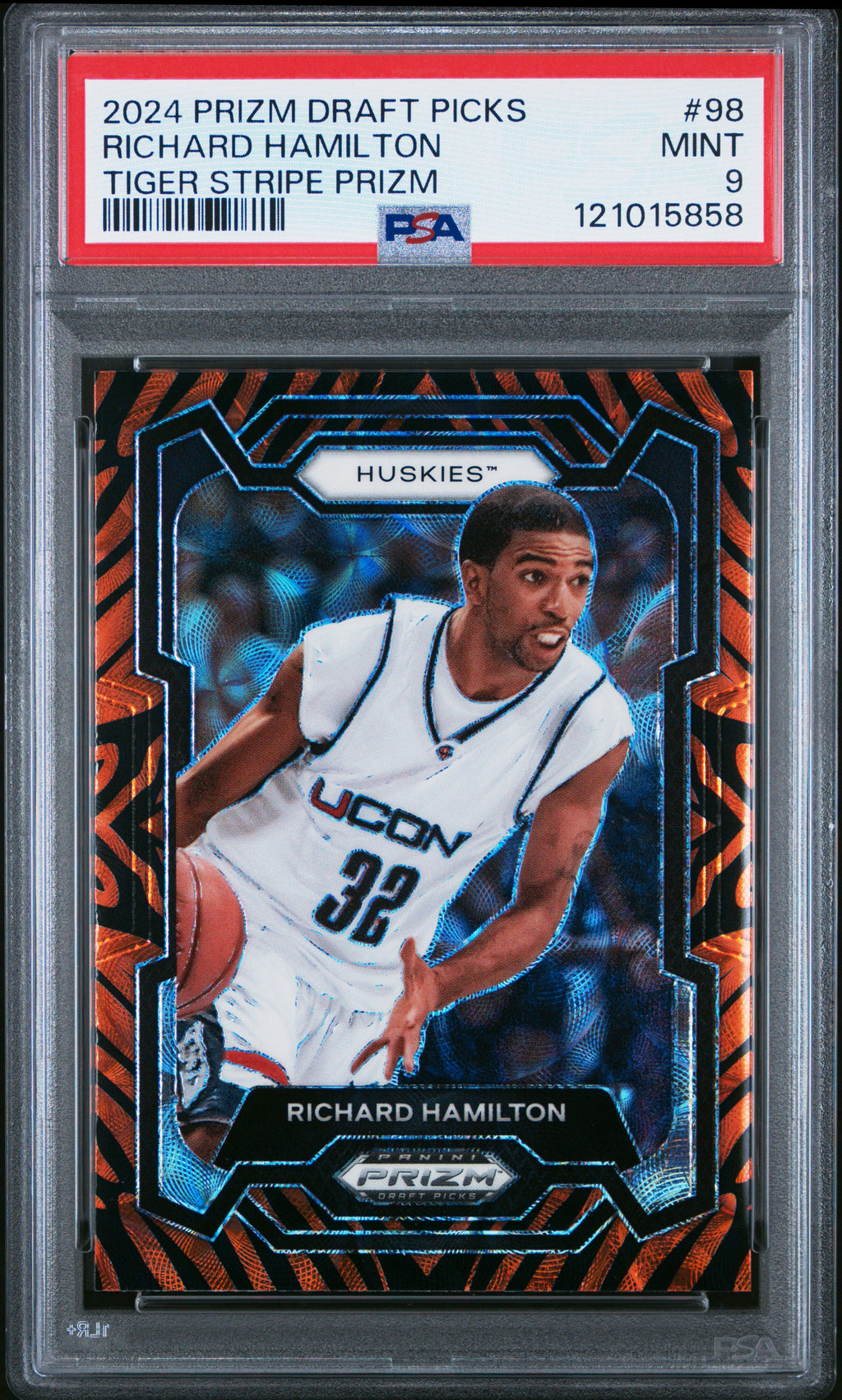 2024 Panini Prizm Draft Picks #98 Richard Hamilton Prizms Tiger Stripe PSA 9