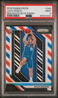 2018-19 Panini Prizm #280 Luka Doncic Prizms Red White and Blue PSA 9