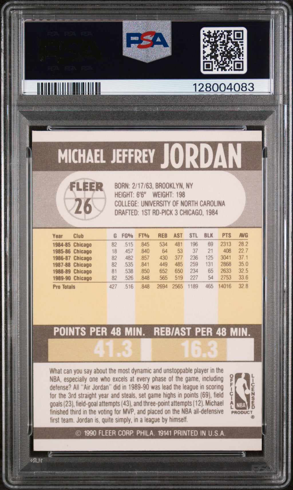 1990-91 Fleer #26 Michael Jordan PSA 9