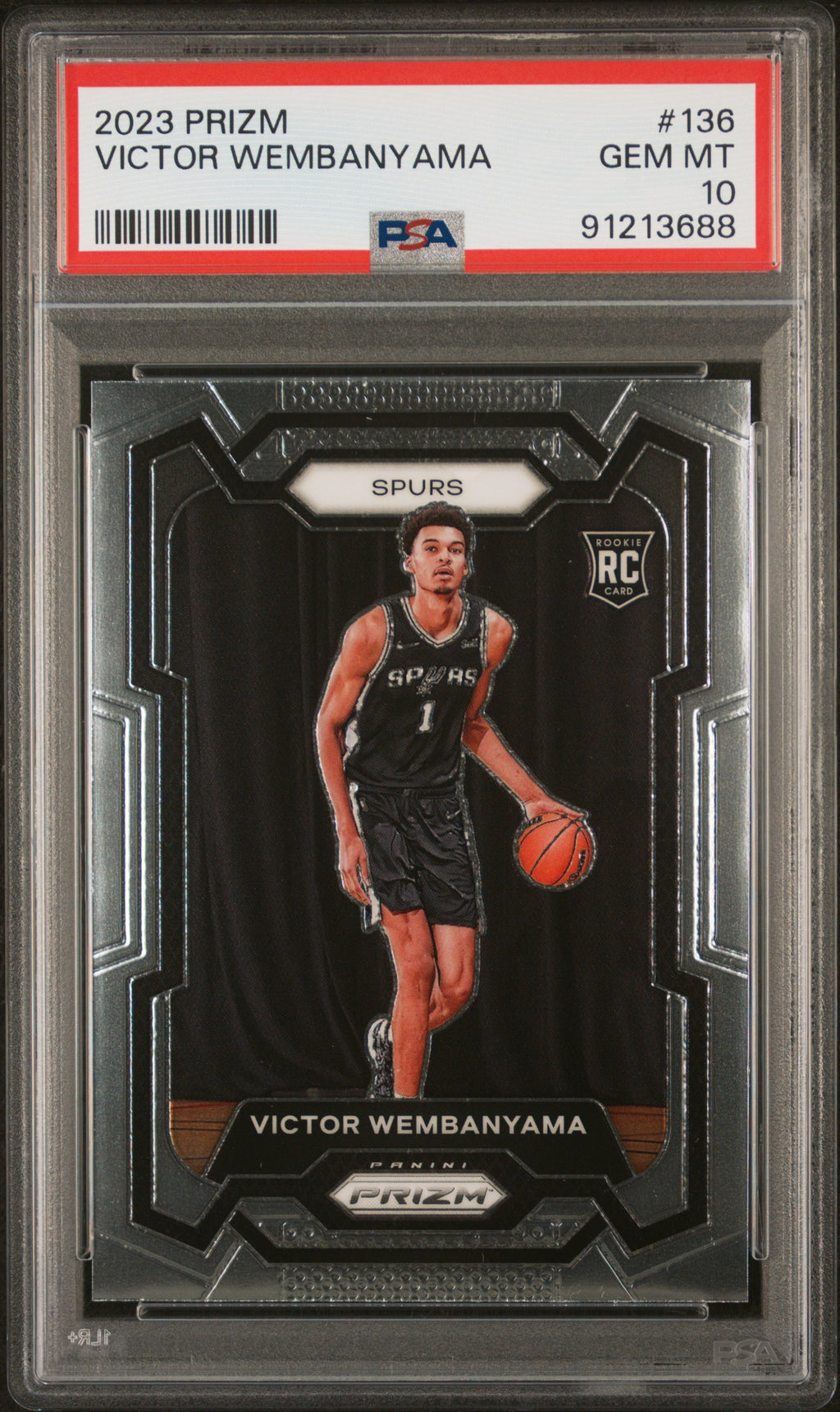 2023-24 Panini Prizm #136 Victor Wembanyama PSA 10