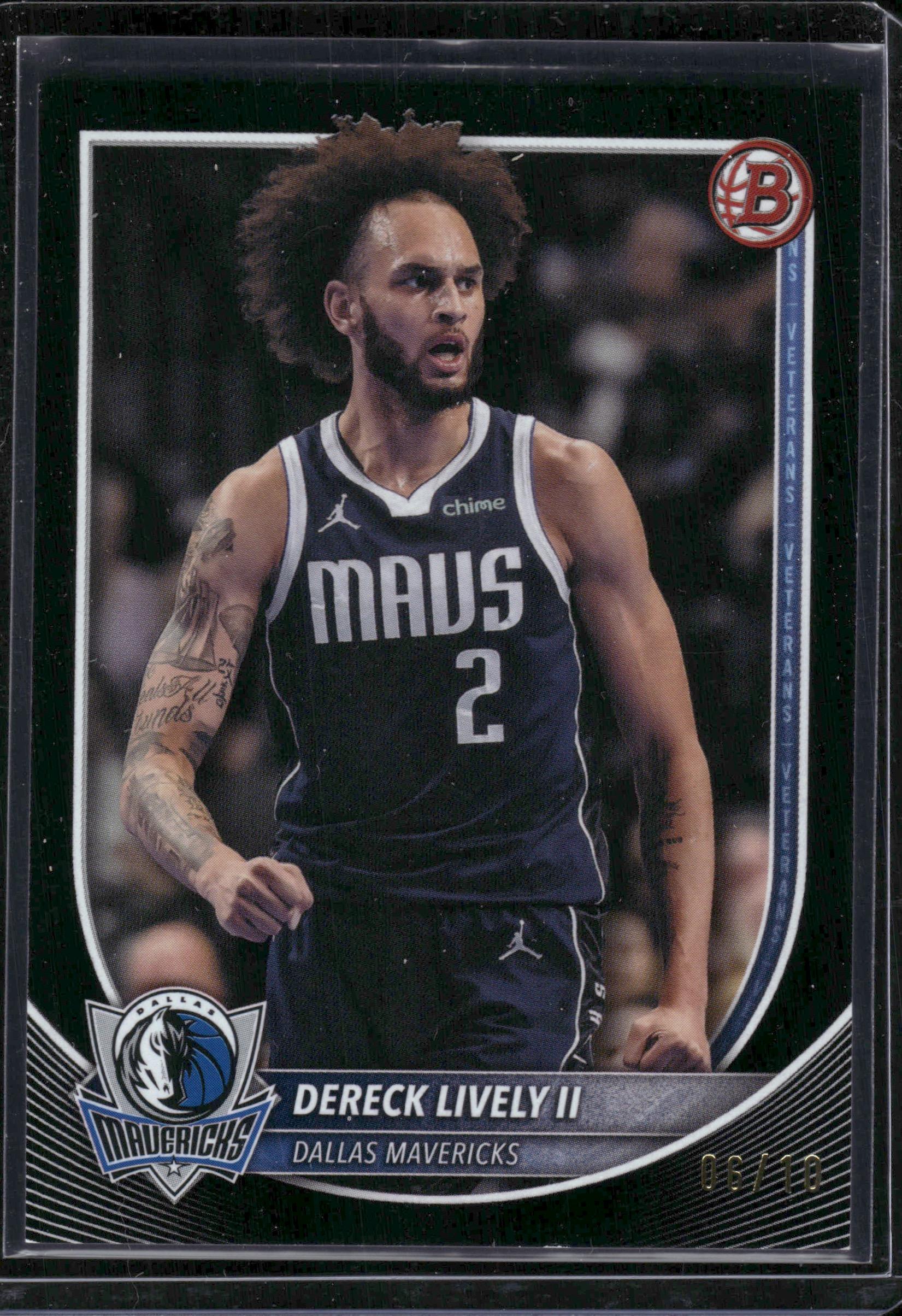 2025-26 Bowman #198 Dereck Lively II Black Border #/10