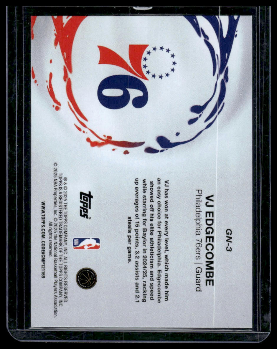 2025-26 Topps #GN-3 VJ Edgecombe Generation Now