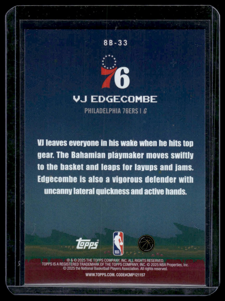 2025-26 Topps #8B-33 VJ Edgecombe 8-Bit Ballers