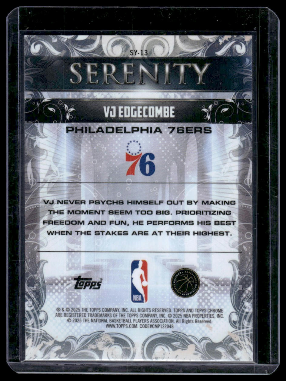2025-26 Topps Chrome #SY-13 VJ Edgecombe Serenity