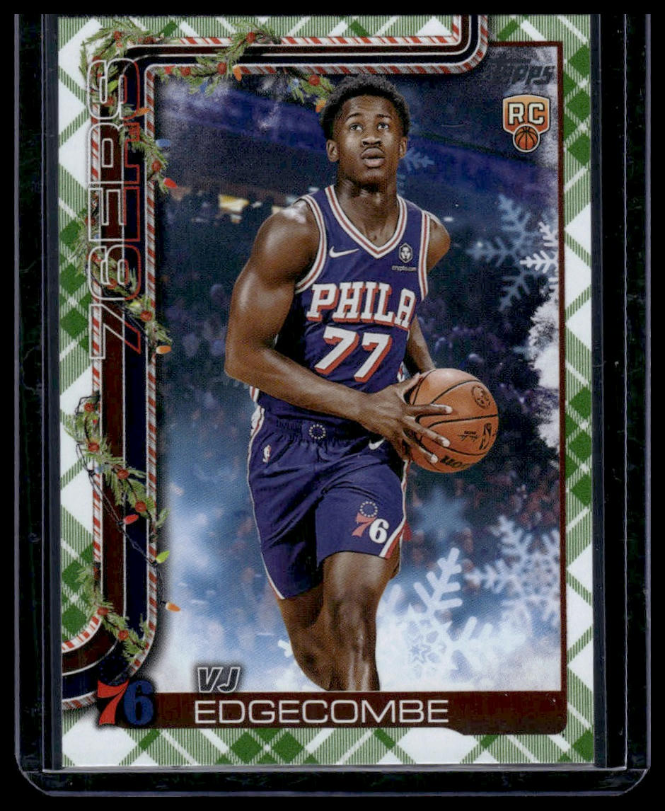 2025-26 Topps Holiday #H163 VJ Edgecombe Plaid