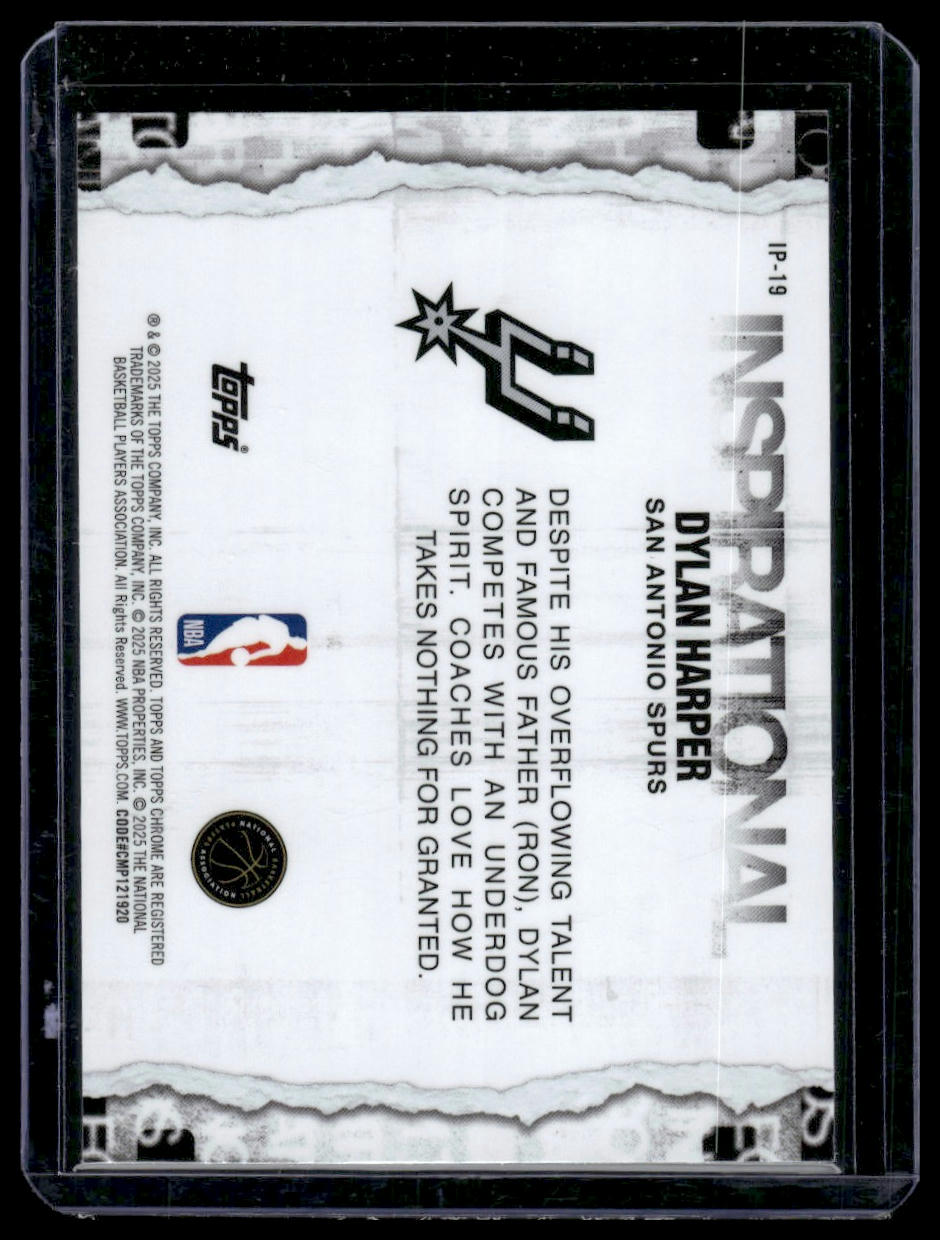 2025-26 Topps Chrome #IP-19 Dylan Harper Inspirational