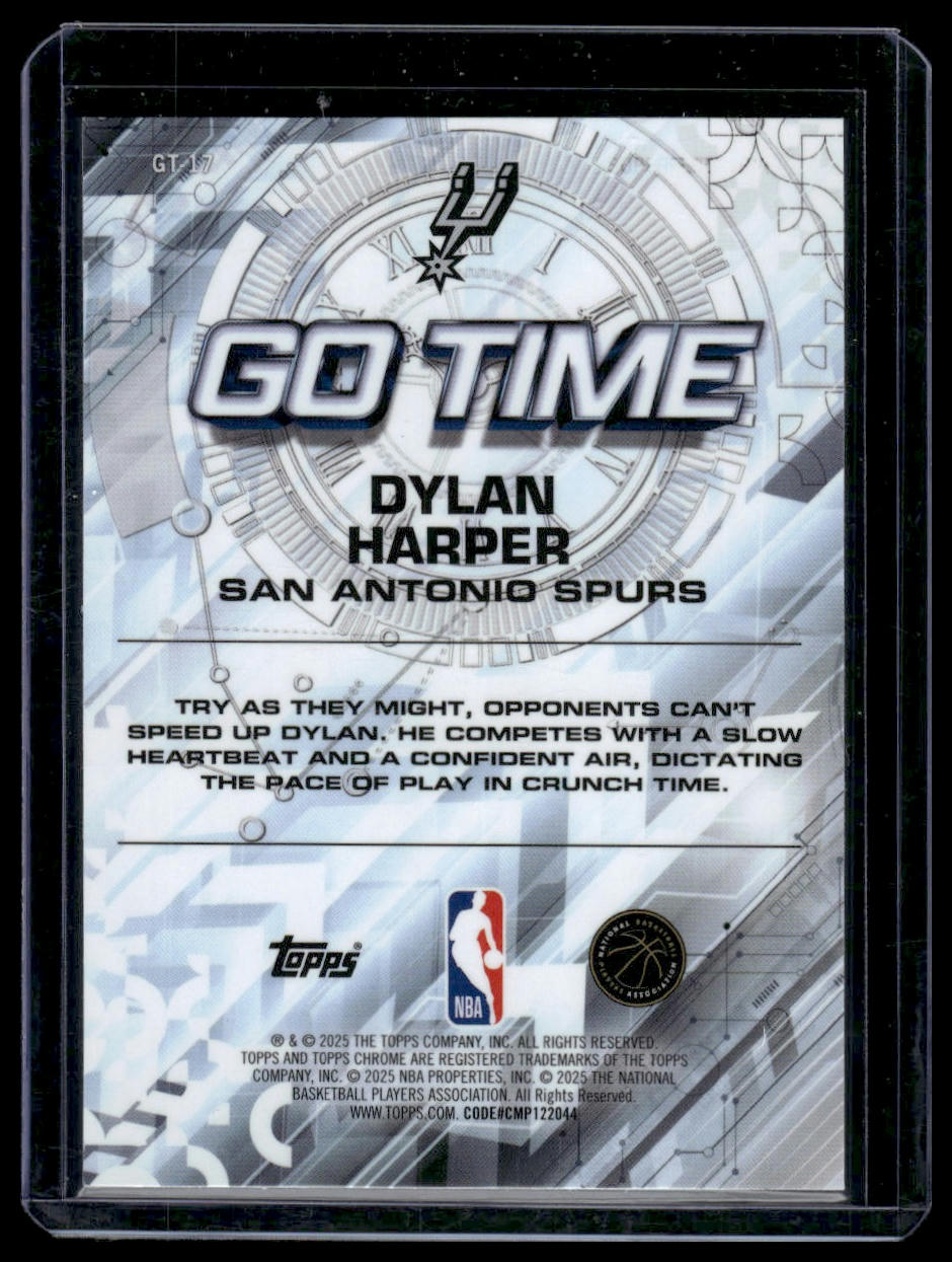 2025-26 Topps Chrome #GT-17 Dylan Harper Go Time